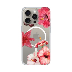 Futrola print Magsafe za iPhone 15 Pro 6.1 Hibiscus.