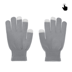 Rukavice za touchscreen RY M (22cm) sive.