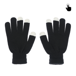 Rukavice za touchscreen RY M (22cm) crno bele.