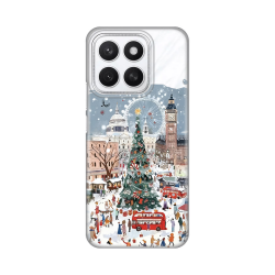 Silikonska futrola print Skin za Huawei Honor X8c Christmas Town.