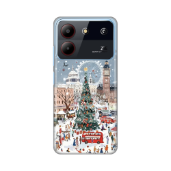 Silikonska futrola print Skin za ZTE Blade A54 Christmas Town.