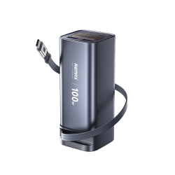 Power Bank baterija prenosiva baterija REMAX FC-22 100W sa teleskopskim kablom 20000mAh siva.