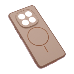 Futrola Magsafe mat Line za Xiaomi Redmi Note 15 5G braon.