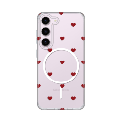 Futrola print Magsafe za Samsung S911B Galaxy S23 Red Hearts.