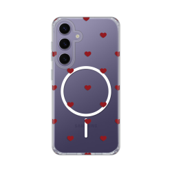 Futrola print Magsafe za Samsung S921B Galaxy S24 Red Hearts.