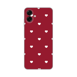 Silikonska futrola print Skin za Samsung A075F Galaxy A07 Burgundy Hearts.