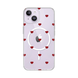 Futrola print Magsafe za iPhone 13/14 6.1 Red Hearts.