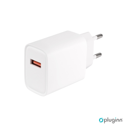 Kucni Punjac Pluginn AJ-18 QC3.0 18W sa Type C kablom beli CE.