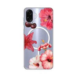 Futrola print Magsafe za Samsung A075F Galaxy A07 Hibiscus.