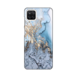 Silikonska futrola print za Samsung A125F Galaxy A12 Blue Gold Marble.