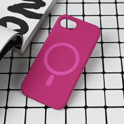 Futrola Magsafe Pure color za iPhone 16e tamno pink.