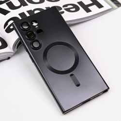 Futrola Magsafe Chrome za Samsung Galaxy S23 Ultra crna.