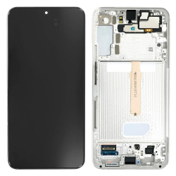 LCD Displej / ekran za Samsung S906/Galaxy S22 Plus 5G + touchscreen + frame White Service Pack ORG/GH82-27500B.