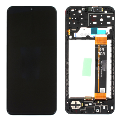 LCD Displej / ekran za Samsung A135/Galaxy A13 + touchscreen + frame Black Service Pack ORG/GH82-28508A.
