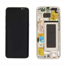 LCD Displej / ekran za Samsung G950/Galaxy S8 + touchscreen + frame Gold Service Pack ORG/GH97-20457F.