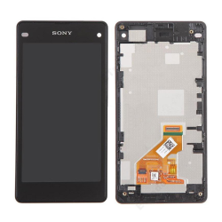 LCD Displej / ekran za Sony Xperia Z1 compact/D5503+touch screen crni+frame crni.