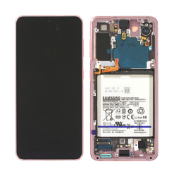 LCD Displej / ekran za Samsung G991 Galaxy S21+touch screen+baterija+frame Phantom Pink Service Pack ORG/GH82-24716D.