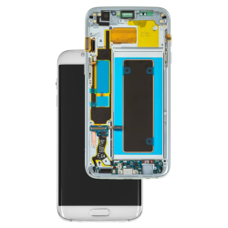 LCD Displej / ekran za Samsung G935/Galaxy S7 Edge+touch screen+frame beli Service Pack ORG/GH97-18533D.