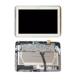 LCD Displej / ekran za Samsung N8000/N8013/Galaxy Tab 10.1+touch screen beli+frame sivi Service Pack ORG.