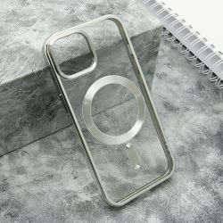 Futrola providna ELEGANT MAGSAFE za iPhone 15 srebrna (MS).