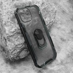 Futrola DEFENDER RING providna za iPhone 15 crna (MS).
