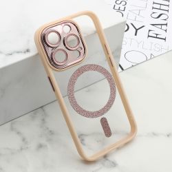 Futrola DIAMOND MagSafe za iPhone 15 Pro (6.1) roze (MS).