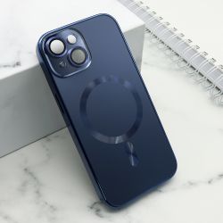 Futrola ELEGANT METAL MAGSAFE za iPhone 15 plava (MS).