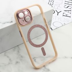 Futrola DIAMOND MagSafe za iPhone 15 roze (MS).
