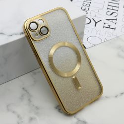 Futrola GLITTER MAGSAFE za iPhone 15 Plus zlatna (MS).
