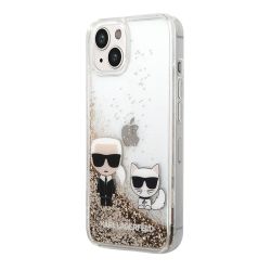 Futrola Karl Lagerfeld Liquid Glitter Case Karl And Choupette za Iphone 14 Plus zlatna Full ORG (KLHCP14MGKCD) (MS).