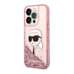 Futrola Karl Lagerfeld Liquid Glitter NFT Karl's Head Hard za Iphone 14 Pro pink Full ORG (KLHCP14LLNKHC) (MS).