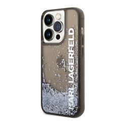 Futrola Karl Lagerfeld Liquid Glitter Elong za Iphone 14 Pro crna Full ORG (KLHCP14LLCKVK) (MS).
