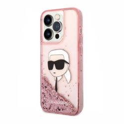 Futrola Karl Lagerfeld Liquid Glitter NFT Karl's Head Hard za Iphone 14 Pro Max pink Full ORG (KLHCP14XLNKHC) (MS).