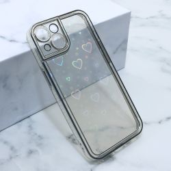 Futrola Heart IMD za iPhone 14 srebrna (MS).