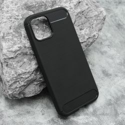 Silikonska futrola BRUSHED za iPhone 12/12 Pro (6.1) crna (MS).