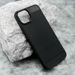 Silikonska futrola BRUSHED za iPhone 15 Plus crna (MS).