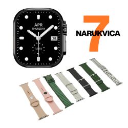 Smart watch WS-X9 ULTRA crni (7 narukvica) (MS).