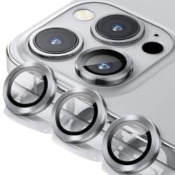 Zastita za kameru RING za iPhone 15 Pro Max (6.7) srebrna (MS).