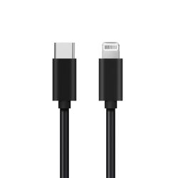 USB data kabl PD za iPhone Type C na lightning 3A crni 1m (MS).