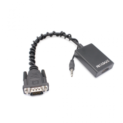 Adapter VGA M na HDMI Z (audio+power) 25cm.