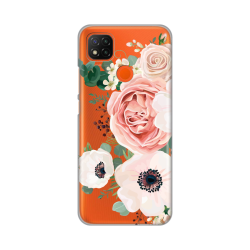 Silikonska futrola print Skin za Xiaomi Redmi 9C/Redmi 10A Luxury Pink Flowers.