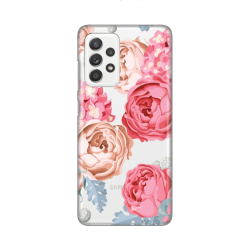 Silikonska futrola print Skin za Samsung A525 Galaxy A52 4G/A526 Galaxy A52 5G/A528B Galaxy A52s 5G Pink Flowers.