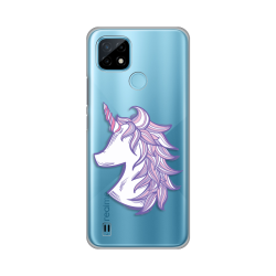 Silikonska futrola print Skin za Realme C21 Purple Unicorn.