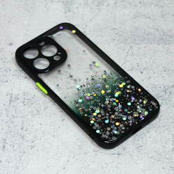 Futrola Frame Glitter za iPhone 13 Pro crna.