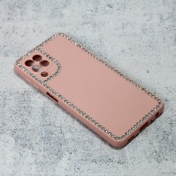 Futrola Frame Cirkon za Samsung A225 Galaxy A22 roze.
