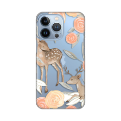 Silikonska futrola print Skin za iPhone 13 Pro Flower Deer.