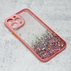 Futrola Frame Glitter za iPhone 13 Pro Max 6.7 roze.