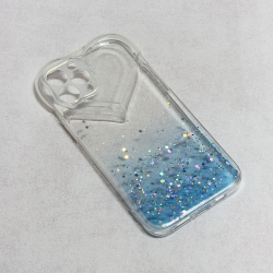 Futrola Heart Glitter za iPhone 13 plava.