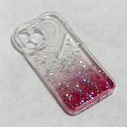 Futrola Heart Glitter za iPhone 13 Pro pink.