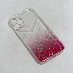 Futrola Heart Glitter za iPhone 12 Pro Max 6.7 pink.